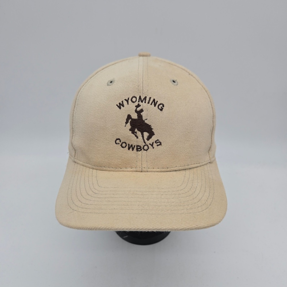 Wyoming Cowboys Strapback Hat Baseball Cap Beige Embroidered Otto OSFA